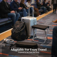 Foldable Pocket Travel Seat Lightweight Folding Camp Stool Easy Setup Compact Chair High Load Capacity for Travelers, Concert-&goers, Public Transport, Traveling, Waiting in Line, Outdoors