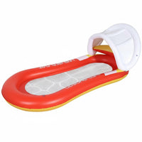 Comfortable Headrest Inflatable Pool Lounger Portable Inflatable Water Lounger Quick-Dry Floating Pool Lounger Fast Inflation for Adults, Summer Vacation, Lake, Beach