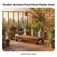 Rolling Ladder Plant Shelf Tiered Design Wheeled Pot Stand Featuring Casters Display Rack for Householders, Apartment Dwellers, Balcony, Living Room