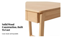 Space-Saving Wooden Desk with Drawers Minimalist Design Single-Drawer Wooden Desk Easy Assembly Study Table Ample Legroom for work-from-home Workers, Apartment Dwellers, Professionals, Small compact areas, Dorm Room, Bedroom