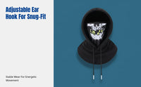 Thermal head print face cover, fleece balaclava neck gaiter, windproof headscarf for outdoor cycling, skiing