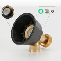 Copper Spray Nozzle High-Pressure Adjustable Spray Nozzle Threaded for Gardeners, Homeowners, Gardening, Yard Work, Outdoor Cleaning