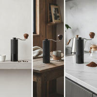 Textured Manual Coffee Grinder Sturdy Hand-Crank Coffee Grinder Ergonomic Kitchen Appliance Adjustable for Travelers