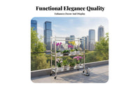 Multi-Tier Rolling Plant Stand Easy to Move Multi-Tier Rolling Plant stand Large Capacity Space-Saving for Gardeners, residents