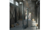 Detailed Chimney Model with Base Gray Industrial Chimney Model Miniature Smokestack for Hobbyists