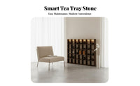 Solid Timber Wood Low Tea Brewing Station Minimalist Design Indoor Furniture space-saving Multi-Functional for Homeowners, Adults, Balcony, Living Room, Bay opening, Relaxation Corner