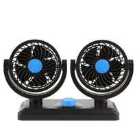 Adjustable Air Movement twinHead Car Fan Control Knob 360 Degree Rotatable Car Fan