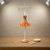 Customizable Ballet Dress Jewelry Stand Decorative Mannequin Jewelry Display Stand Stable Base Resin Dress Display Rack Handmade for Boutique