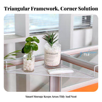 Triangular Corner organizer Space-Saving Desk Rack Modern Design for Cubicle