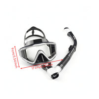 Wide-View Snorkeling Set Adjustable Diving Mask with Snorkel Comfortable Snorkel Set Ergonomic for Pool Practice