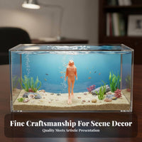 1:64 Scale Diver Model Paintable Miniature Landscape Figure Unpainted Diver Figure DIY Undertaking Hobby Supply High Accuracy