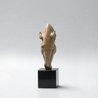 Animal Head Sculpture Modern Animal Head Statue Abstract Sculpture with Pedestal for Home Stylists, Art Collectors, Living Room, Entryway, Bookshelf