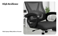 Ergonomic Design Reclining Task Chair with Footrest Adjustable Support Computer Seating Padded Seat Cushion Office Furniture Breathable Mesh Back for Telecommuting Workers, Students, Gamers, Dormitory, Studying, Study Room, Gaming