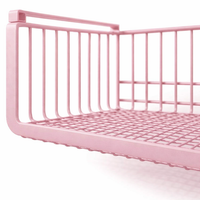Cabinet and Cupboard Metal Hanging Rack for Kitchen Storage, Adjustable Shelf Organizer with Under Paper Towel Holder