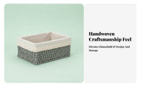 Woven Box with Lid Handwoven Woven Lidded Basket Decorative for Bedroom, Parents