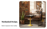 Sturdy Metal Frame utilitarian Booth Seating adaptable Design Cafe Table and Chairs Easy to Clean Commercial Furniture Space-Saving for Bar Owners, two-seater, Milk Tea Shop, Pub
