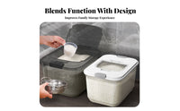 Moisture-Proof Rice Storage Bin Secure Locking Lids Rice Storage Dispenser Large Capacity for Kitchen