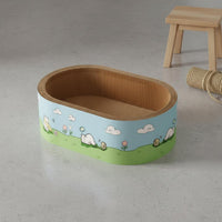 Less Mess Deep Cat Scratcher Bowl Long-Lasting Round Cat Scratcher Bed Furniture Protector Spacious Design for Large Cats