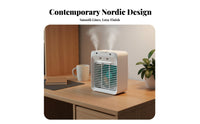 Portable Misting Fan Cools & Humidifies Desktop Air Chiller Compact Design Portable Water-Cooled Air Chiller for Students, Office Workers