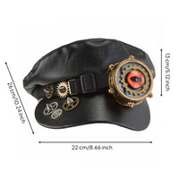 Steampunk Hat with Gears Vintage Steampunk Cap Adjustable Cap with Gears for Cosplayers, Cosplay, Photo Shoots
