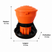 Automatic Piglet Feeder, 6-Compartment Sow Litter Piglet Feeder, Anti-Waste Polymer Pig Trough