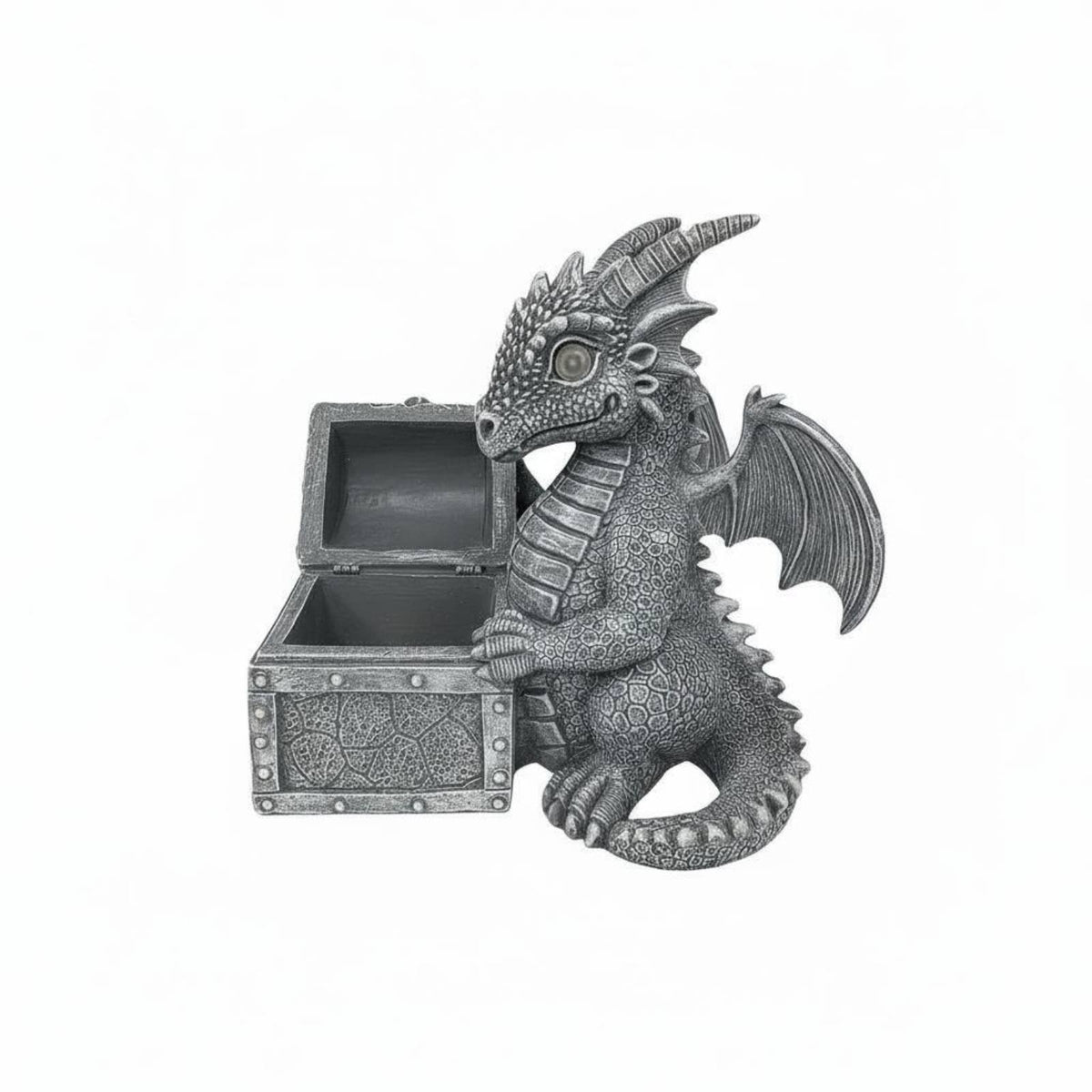 Solar Mythical Creature Statue Hand-Painted Resin Mythical Creature Sculpture Outdoor Decoration Waterproof Handmade