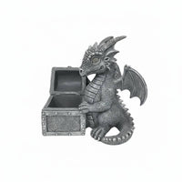 Solar Mythical Creature Statue Hand-Painted Resin Mythical Creature Sculpture Outdoor Decoration Waterproof Handmade