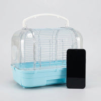 Handheld Cage for Avian Transport with Standing Perch, Portable Cage with Observation View, Small Portable Acrylic Parrot Outdoor Space Capsule
