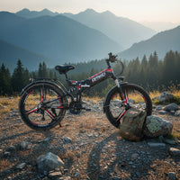 Electric Mountain Bike Foldable Mountain Bike Disc Brakes Power Assist Assist Electric Bike for Rough Terrain, Outdoor, Travel