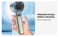 Lightweight USB Rechargeable Fan Long Battery Life Mini Cooling Fan Powerful Airflow Portable Jet Blower Quiet Operation for Travel, Outdoor, Office, Commuting