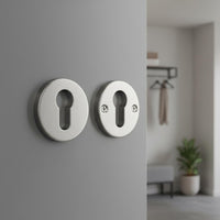 Stainless Steel Keyhole Escutcheon Metal Construction Keyhole Cover Plate Brushed Finish Door Lock Escutcheon