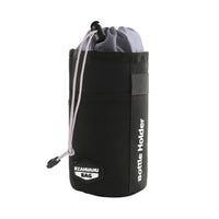 Bike Water Bottle Holder with Mesh Pocket Cylindrical Handlebar Bottle Holder Portable for Commuters, Commuting