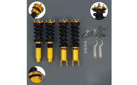Adjustable Height Coilover Kit Lowering Coilover Shock Absorber Threaded Chassis Struts with Coil Springs Complete for Drivers, Street Builds, Track Days