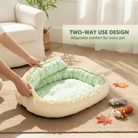 Pastoral Style Cooling Pet Bed for Small to Medium Dogs and Cats, Drawstring Design