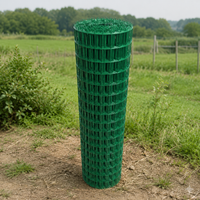 Welded Metal Mesh, Plastic-Coated Steel Wire Roll, 18m x 3cm, for Fences and Gardens