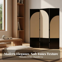 New Chinese & fashion Multi-Panel Folding Screen French Cream appearance 4-Panel Folding Divider Foldable Design Room Partition Movable for Interior Decorators, Business Owners, Study, Bedroom, Studio, Apartment