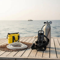 Scuba Cylinder Back Support Adjustable Straps Tank Backpack Heavy-Duty Build Diving Gear for Fishermen, Divers, Fishing