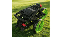 Portable 3 Wheel Golf Push Trolley Compact Storage 3 Wheel Golf Trolley Stable Design Rust-Resistant for Golfers