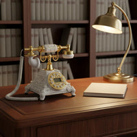 Ornate Vintage Button Phone Decorative Prop Desk Phone Eye-Catching for Collectors, Living Room, Office, Photo Studio