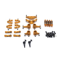 RC Car Upgrade Kit Lightweight RC Car Parts with Shock Absorbers Adjustable Hardware for Wltoys 1/28 Garage Tuning