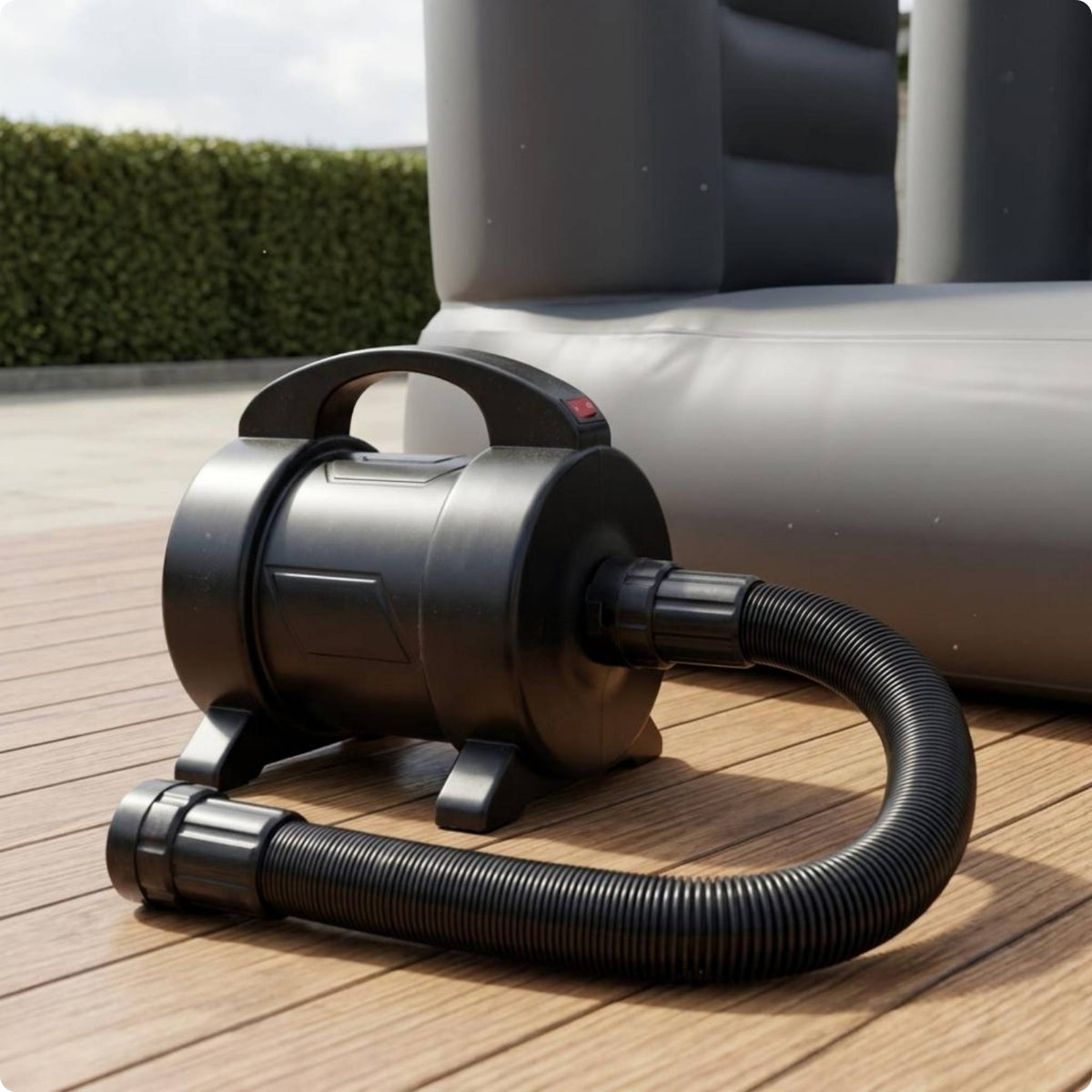Built-in Handle Electric Air Pump Flexible Hose Portable Air Inflator Nozzle Attachments Electric Inflator Stable Feet