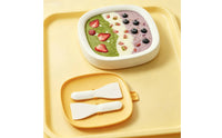 Rolled Ice Cream Maker with Scrapers Manual Rolled Dessert Maker Food-Grade Yogurt Frying Tray with Scrapers for Families, Parties