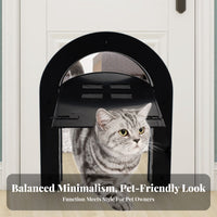 Screw-Mounted Arched Pet Door Mounting Screws Cat Door Insert Plastic Animal Gear