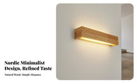 Energy Saving Wooden LED Wall Light Flicker-without Flicker Nordic Design Wall Lamp Easy Installation Nordic Design Bedside Lamp for Homeowners, Hotel Owners, Interior Designers, Bedroom, Entryway, Stairway, Living Room