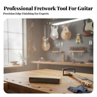 Ergonomic Design Guitar Fret Beveling File Precise Angle Fret Chamfering File Polished Finish for Luthiers, Repair Shop, Workshop