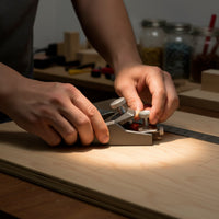 Compact Mini Hand Plane Gray Metal Finish Hand Plane Knurled Screws Mini Wood Planer Low-Height for Trimming, Smoothing