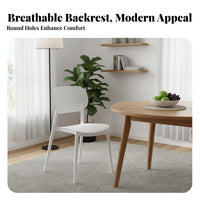 Easy to Clean Molded Plastic Side Chair Stackable Indoor Seating Lightweight Dining Stool Modern Design for Restaurant Owners, Apartment Dwellers, Study Room, Kitchen, Special Events, Balcony