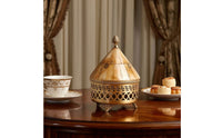 Brass Storage Jar Gilded Jar Hand-Applied Container with Lid for Dresser