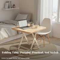 Foldable Design Square Folding Stand Space-Saving Fold-up Workstation space-efficient Size Portable Table Easy to stow for Apartment Dwellers, telecommuting Workers, Dorm Room, Bedroom, awaydoor, Street marketplace