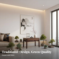 Traditional Chinese Design Low-Height Oriental Pedestal Hollow-Carved Details Plant Stand Polishedly Polished Finish Indoor Furnishing Sturdy Construction for Art Enthusiasts, Collectors, Living Room, Bedroom, Entryway, Balcony